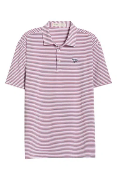 Quiet Golf Sunny Active Stripe Polo In Pink