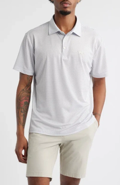 Quiet Golf Teo Houndstooth Polo In Clay