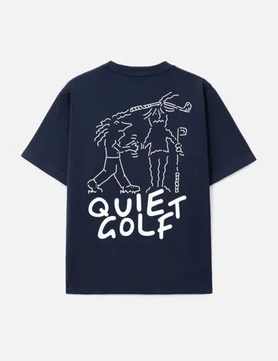 Quiet Golf The Bros T-shirt In Blue