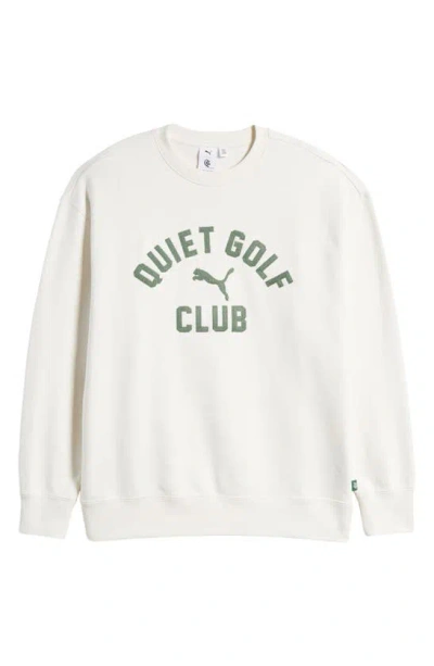 Quiet Golf X Puma Cotton Graphic Sweatshirt In Warm White