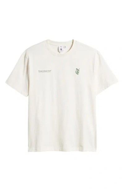 Quiet Golf X Puma Modern Cotton Graphic T-shirt In Warm White