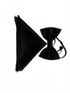 Quiet Luxury Men's Bow Tie And Pocket Piece In Black In Black