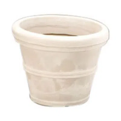 Quikfurn 12-inch Diameter Round Planter In Weathered Stone Finish Poly Resin