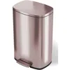 Quikfurn 13-gallon Copper Rose Gold Stainless Steel Step Trash Can With Deodorizer Filter