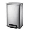 Quikfurn 13-gallon Kitchen Trash Can With Step Lid In Stainless Steel Finish
