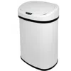 Quikfurn 13 Gl Stainless Steel Motion Sensor Trash Can White