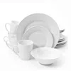 Quikfurn 16-piece White Ceramic Dinnerware Set W/ Bowls Plates And Mugs - Service For 4 In Multi