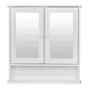 Quikfurn 2-door Wall Mounted Bathroom Medicine Cabinet With Mirror In White