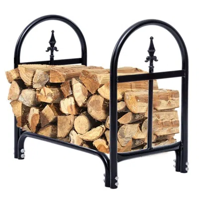 Quikfurn 2 Ft. Small Indoor/outdoor Heavy Duty Steel Firewood Storage Holder
