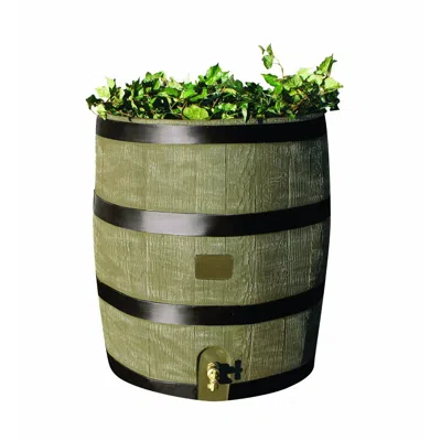 Quikfurn 2-in-1 Rain Barrel Planter