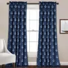 Quikfurn 2 Panel 84"l X 52"w Navy Nautical Anchors Window Curtain Set