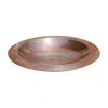 Quikfurn 24-inch Diameter Round Copper Plated Brass Large Bird Bath Rimmed Bowl Birdbath