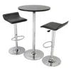 Quikfurn 3 Piece Modern Dining Set With Bistro Table And Two Stools