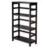 Quikfurn 3-shelf Wooden Shelving Unit Bookcase In Espresso Finish