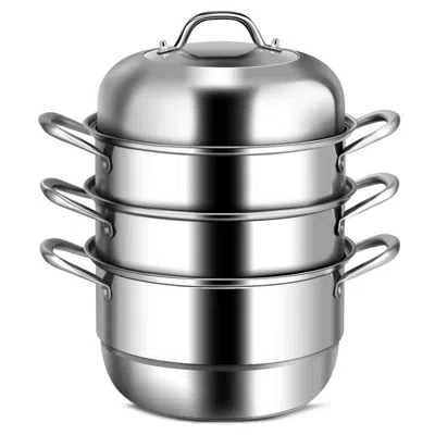 Quikfurn 3 Tier Large Stainless Steel Steamer Cookware Set