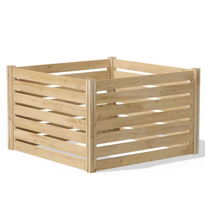 Quikfurn 308 Gallon Cedar Wood Compost Bin Outdoor Garden 41 Cubic Feet - Made In Usa