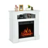Quikfurn 32 Inch 1,400 Watt Electric Tv Stand Fireplace With Shelf White