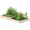 Quikfurn 4 Ft X 8 Ft Pine Wood 2 Tier Raised Garden Bed - Made In Usa