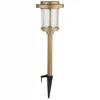 Quikfurn 4 Pack - Gold Outdoor Solar Led Light Set - Weather-resistant Path Yard Lighting