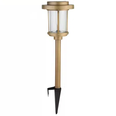 Quikfurn 4 Pack - Gold Outdoor Solar Led Light Set - Weather-resistant Path Yard Lighting In Blue