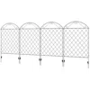 Quikfurn 4 Pack Steel Foldable Fence Arch Trellis Panel Animal Barrier