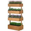 Quikfurn 4 Tier Vertical Wooden Planter Box Raised Bed