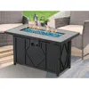 Quikfurn 42-inch Outdoor Propane Gas Fire Pit Patio Table With Blue Fire Glass