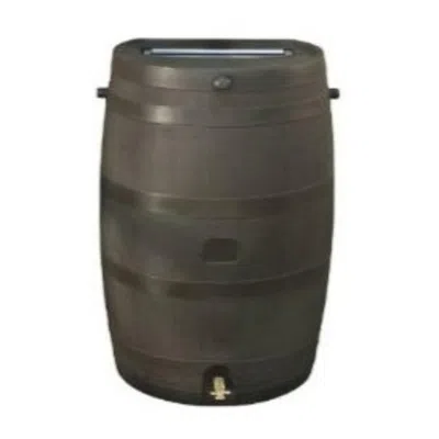Quikfurn 50-gallon Brown Rain Water Collection Barrel With Brass Spigot
