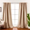 Quikfurn 52 X 108 Inch Solid Beige Cream Thermal Blackout Curtain Panels - Set Of 2