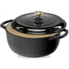 Quikfurn 6 Quart Large Black Enamel Cast-iron Dutch Oven Kitchen Cookware