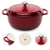 Quikfurn 6 Quart Large Red Enamel Cast-iron Dutch Oven Kitchen Cookware