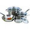 Quikfurn 7-piece Cookware Set Constructed In 18/10 Stainless Steel