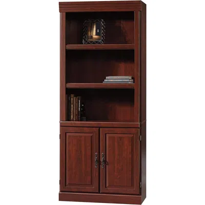Quikfurn 71-inch High 3-shelf Wooden Bookcase With Storage Drawer In Cherry Finish