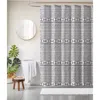 Quikfurn 72-inch Polyester Shower Curtain With Black White Scandinavian Chevron Pattern