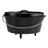 Quikfurn 8-quart Deep Seasoned Cast Iron Dutch Oven With Lid And Metal Handle