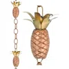 Quikfurn 8.5 Ft. Copper Pineapple Rain Chain Gutter Downspout - Basin Not Included