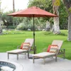 Quikfurn 9-ft Patio Umbrella In Terracotta With Metal Pole And Tilt Mechanism