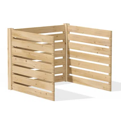 Quikfurn Add On Kit For 174 Gallon Cedar Wood Compost Bin - Made In The Usa