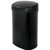 Quikfurn Black 13-gallon Kitchen Trash Can With Touch Free Motion Sensor Lid