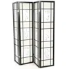 Quikfurn Black 4-panel Room Divider Shoji Screen With Asian Floral Print