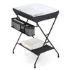 Quikfurn Black Folding Wide Nursery Diaper Baby Changing Table