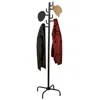 Quikfurn Black Metal Coat Rack Entry Hall Tree Hat Rack