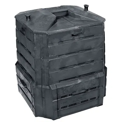 Quikfurn Black Plastic Compost Bin Composter For Home Garden Composting - 94 Gallon In Gray