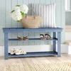 Quikfurn Blue Wood 2-shelf Shoe Rack Storage Bench - 150 Lbs. Weight Capacity