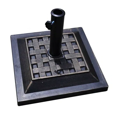 Quikfurn Bronze Finish Square Heavy Duty Outdoor Umbrella Stand Base