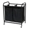 Quikfurn Bronze Laundry Hamper Cart With 2 Black Sorter Bags