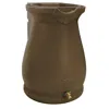Quikfurn Brown Oak 65 Gallon Plastic Urn Rain Barrel With Planter Top