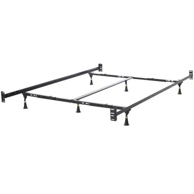 Quikfurn California King Heavy Duty Metal Bed Frame With Headboard Footboard Brackets