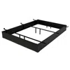 Quikfurn California King Hotel Style Metal Bed Base Bed Frame In Espresso 7.5-inch High