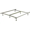 Quikfurn California King Metal Bed Frame With Wide Glide Legs And Headboard Brackets